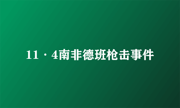 11·4南非德班枪击事件