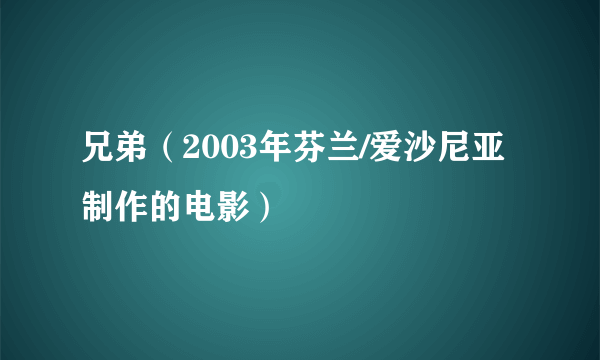 兄弟（2003年芬兰/爱沙尼亚制作的电影）