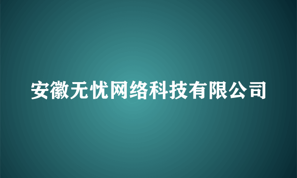 安徽无忧网络科技有限公司