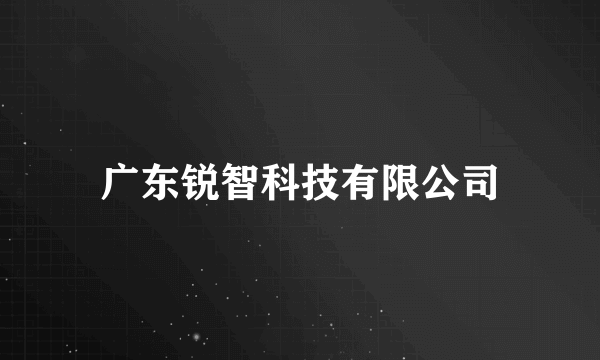 广东锐智科技有限公司