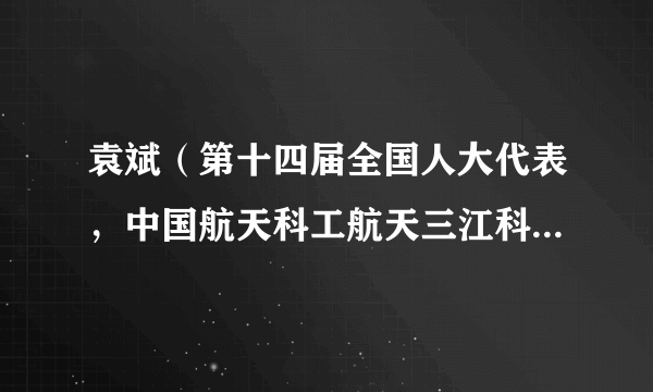 袁斌（第十四届全国人大代表，中国航天科工航天三江科技委常委）