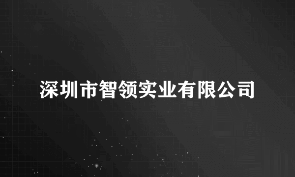 深圳市智领实业有限公司