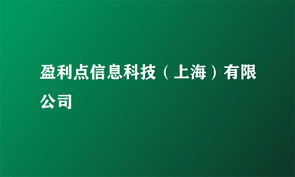 盈利点信息科技（上海）有限公司