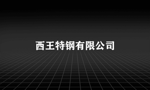 西王特钢有限公司