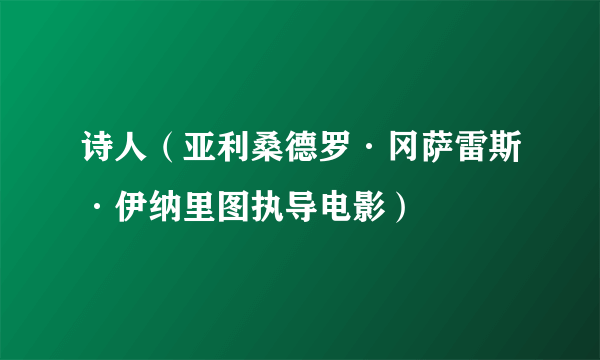 诗人（亚利桑德罗·冈萨雷斯·伊纳里图执导电影）