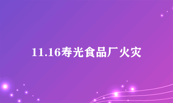 11.16寿光食品厂火灾