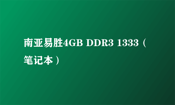 南亚易胜4GB DDR3 1333（笔记本）