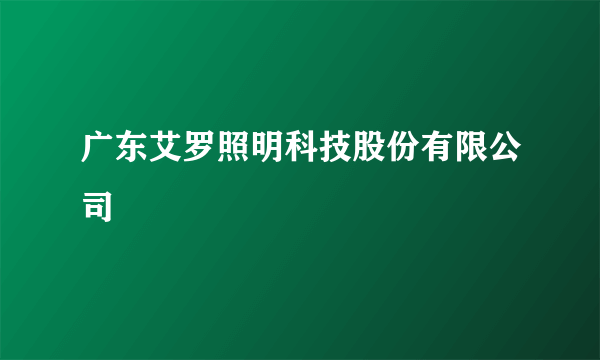 广东艾罗照明科技股份有限公司