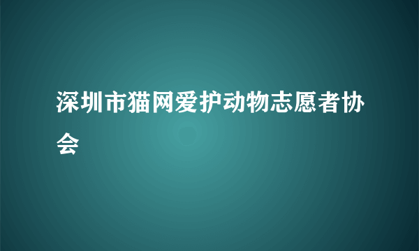 深圳市猫网爱护动物志愿者协会