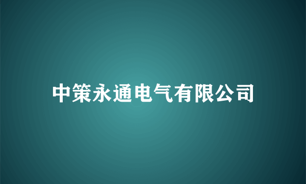 中策永通电气有限公司