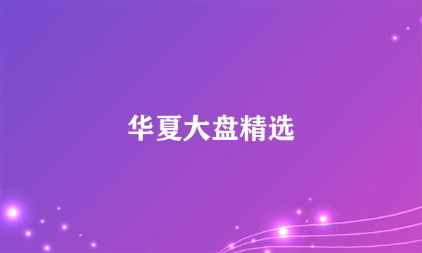 华夏大盘精选