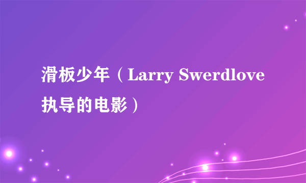 滑板少年（Larry Swerdlove执导的电影）