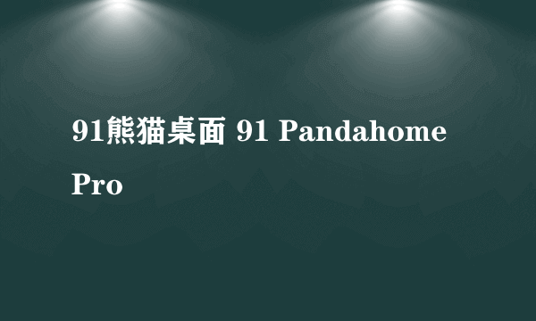 91熊猫桌面 91 Pandahome Pro