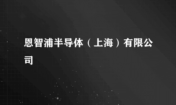 恩智浦半导体（上海）有限公司