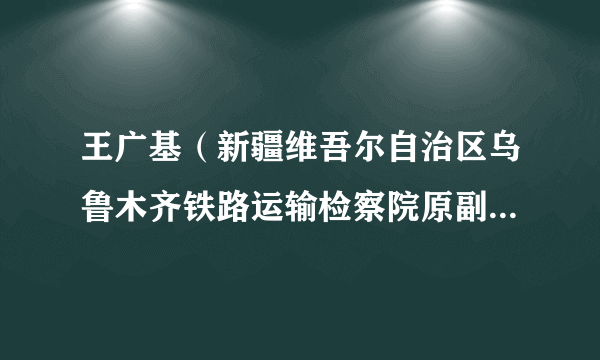 王广基（新疆维吾尔自治区乌鲁木齐铁路运输检察院原副检察长）