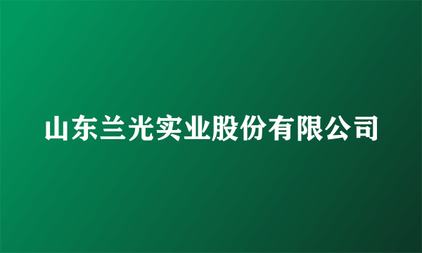 山东兰光实业股份有限公司