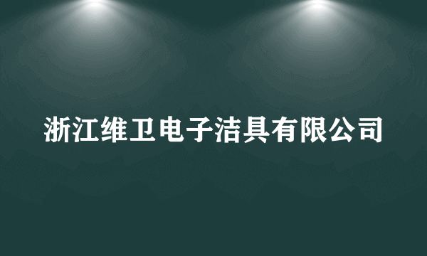 浙江维卫电子洁具有限公司