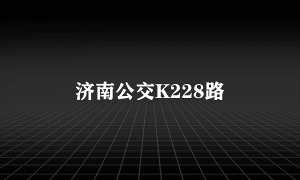 济南公交K228路