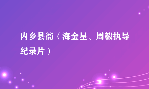 内乡县衙（海金星、周毅执导纪录片）