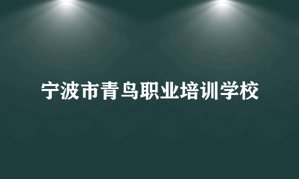 宁波市青鸟职业培训学校