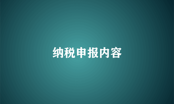 纳税申报内容