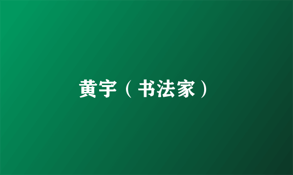 黄宇（书法家）