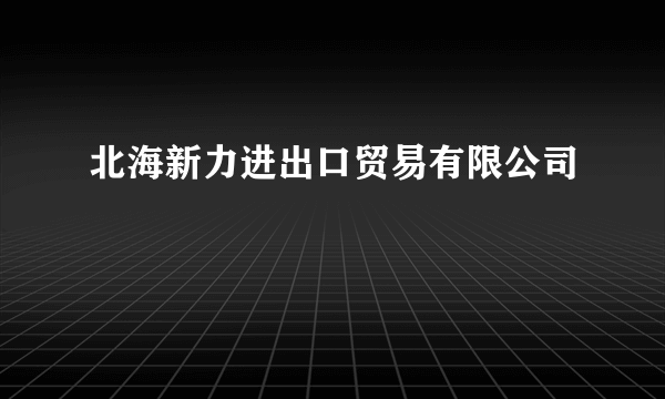 北海新力进出口贸易有限公司