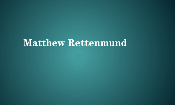 Matthew Rettenmund