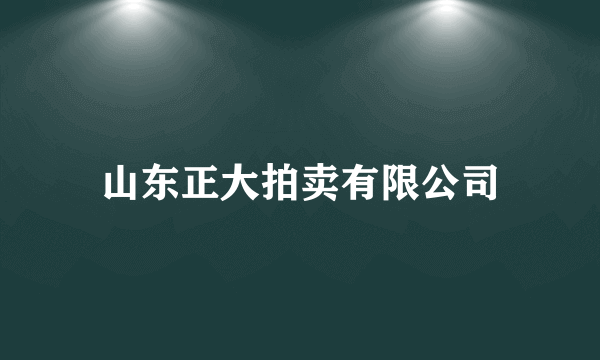 山东正大拍卖有限公司