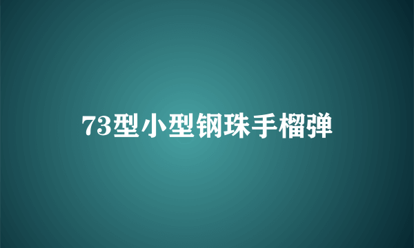 73型小型钢珠手榴弹