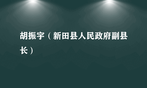 胡振宇（新田县人民政府副县长）