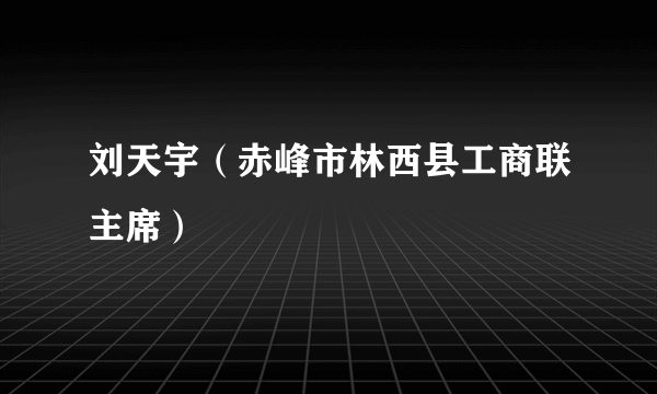 刘天宇（赤峰市林西县工商联主席）