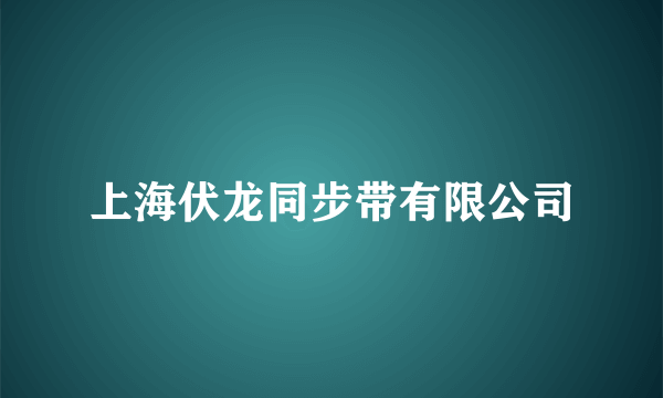 上海伏龙同步带有限公司