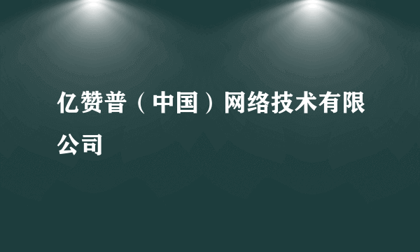 亿赞普（中国）网络技术有限公司