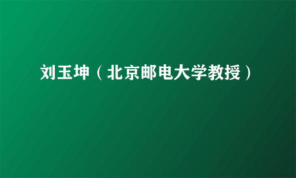 刘玉坤（北京邮电大学教授）