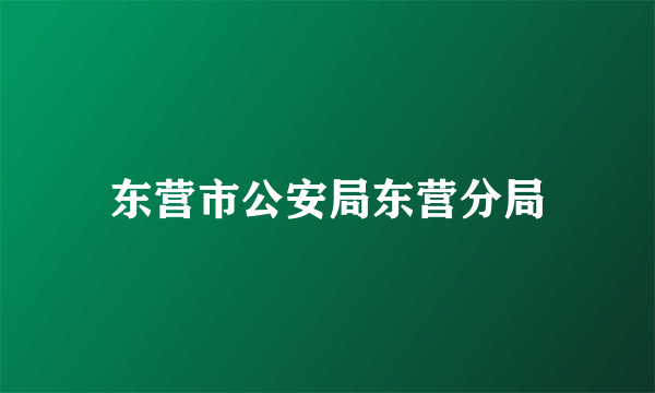 东营市公安局东营分局