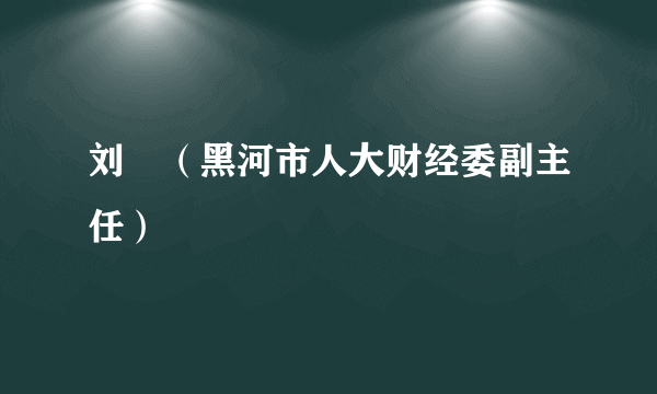 刘堃（黑河市人大财经委副主任）