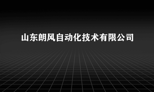 山东朗风自动化技术有限公司