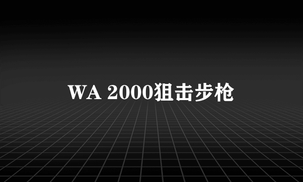 WA 2000狙击步枪