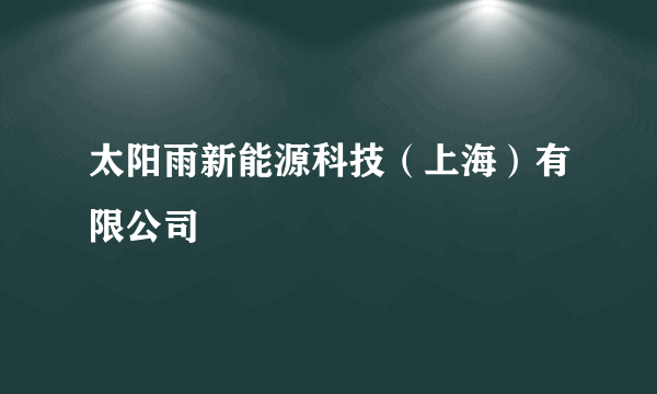 太阳雨新能源科技（上海）有限公司