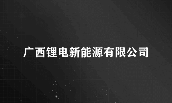 广西锂电新能源有限公司