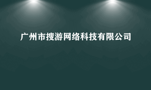 广州市搜游网络科技有限公司