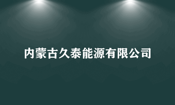 内蒙古久泰能源有限公司