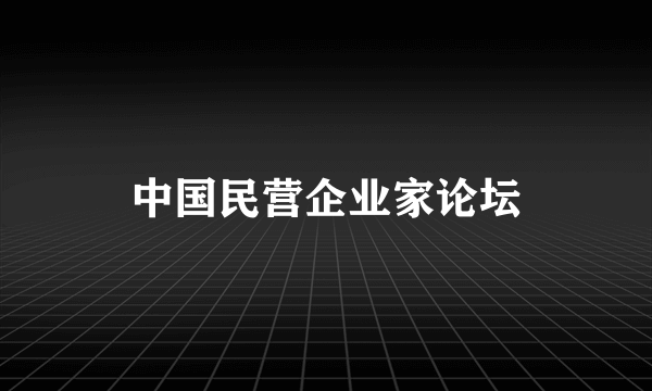 中国民营企业家论坛