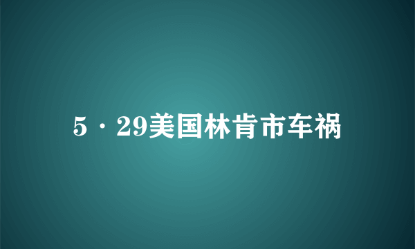 5·29美国林肯市车祸