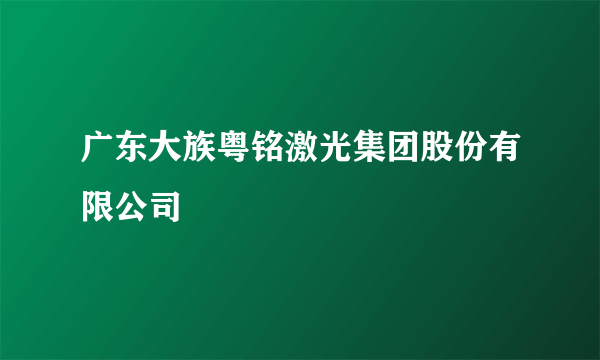 广东大族粤铭激光集团股份有限公司