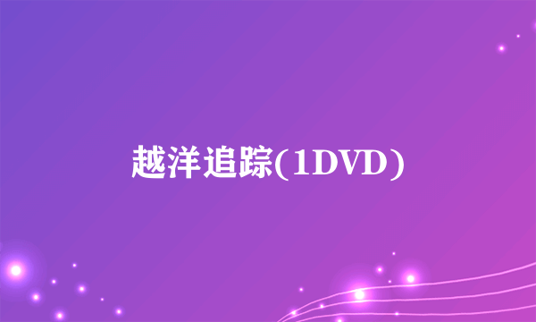 越洋追踪(1DVD)