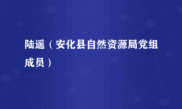 陆遥（安化县自然资源局党组成员）