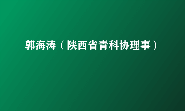 郭海涛（陕西省青科协理事）