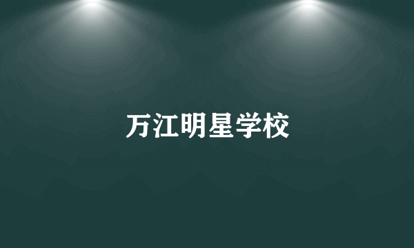 万江明星学校